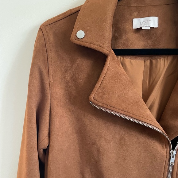 NWOT | LOFT Faux Suede Moto Jacket | Size XS - Picture 2 of 7